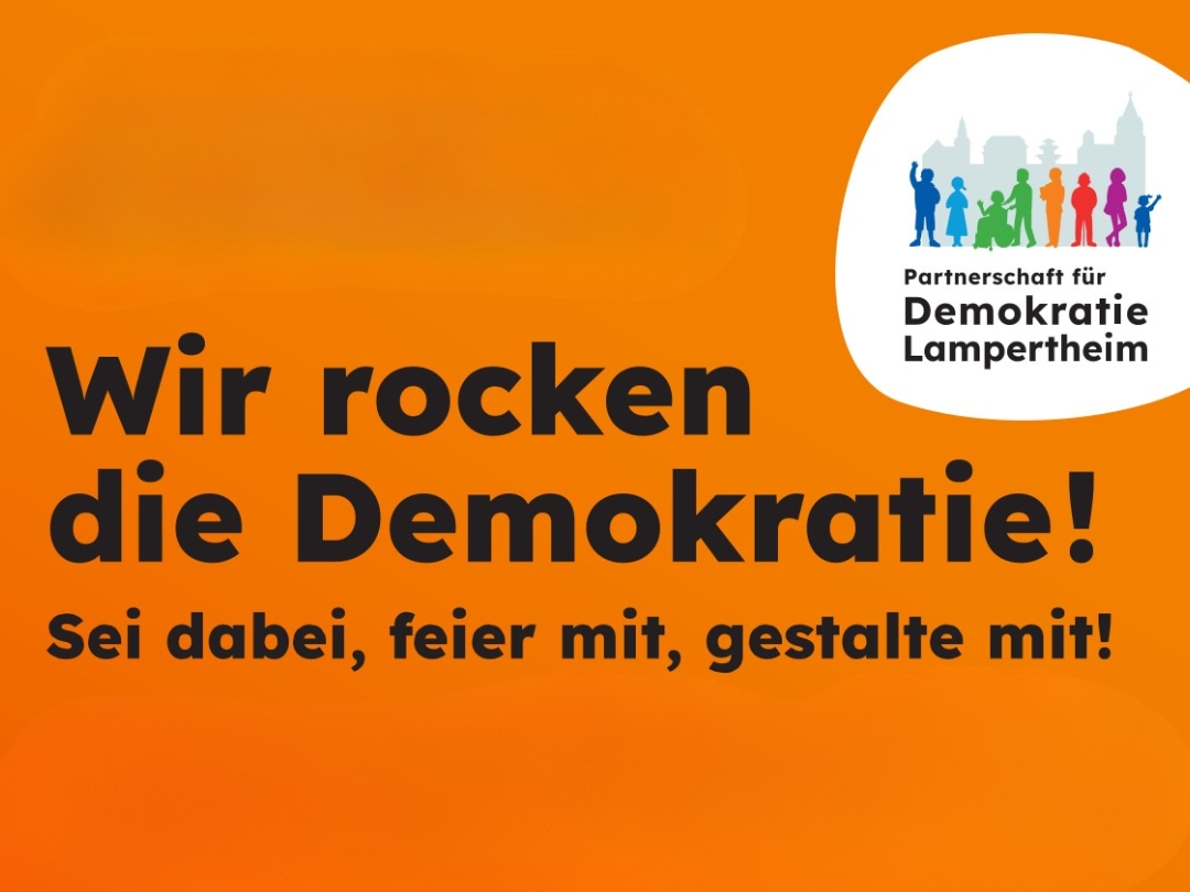 Header: Ankündigung der Veranstaltung: "Wir rocken die Demokratie!